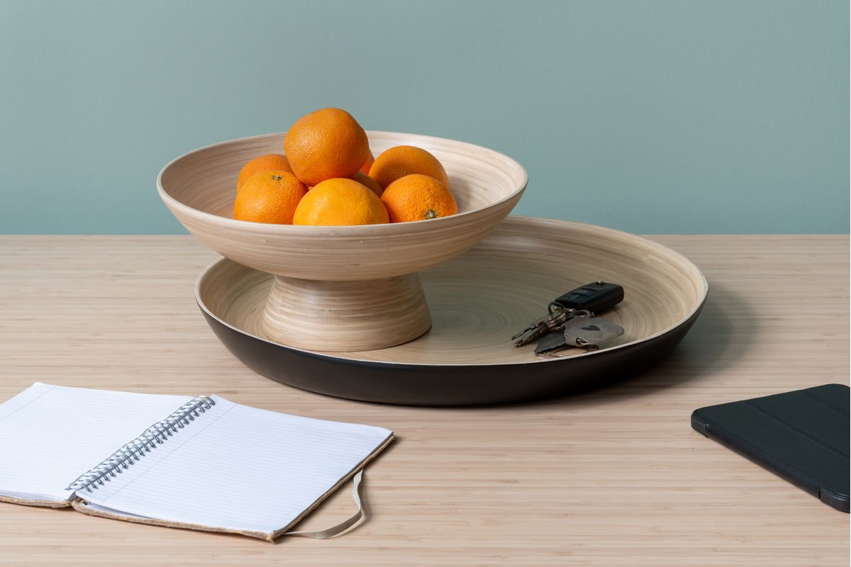 Fruit Bowl Miko – Natural Bamboo Design for Kitchen & Table