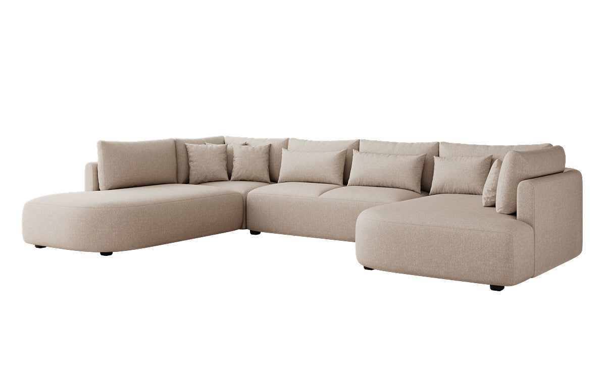 Designer sofa Ando - sectional sofa in textured fabric