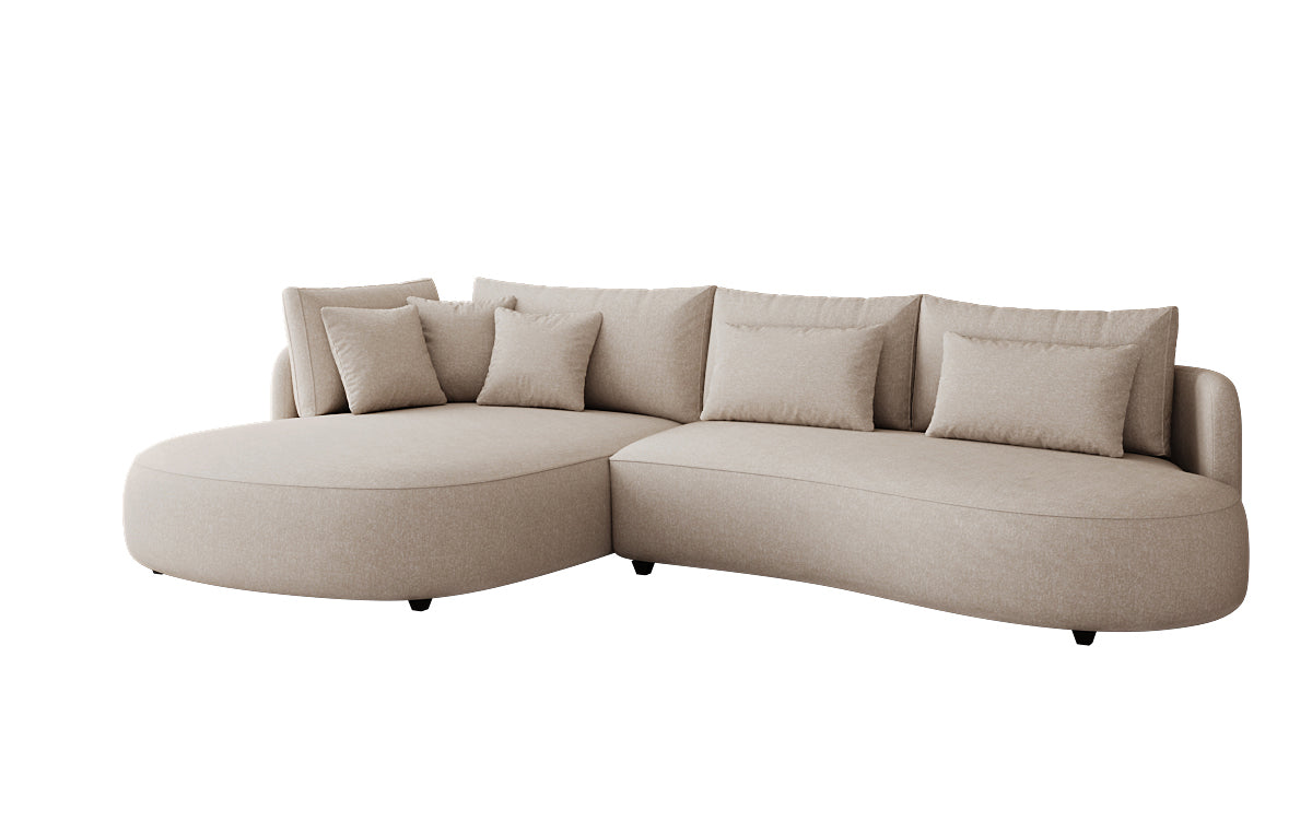 Designer corner sofa Ando Mini in textured fabric