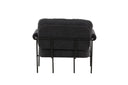 Designer Loungesessel Arvika – Anthrazit, Bouclé mit Stahlgestell