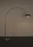 Metal Bow floor lamp – made of iron in silver