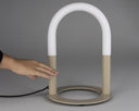 Tischlampe Torstein – aus Eisen in Beige