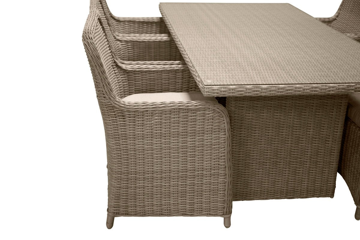 Garden Dining Set Valencia – 7-piece Garden Furniture Set made of Polyrattan