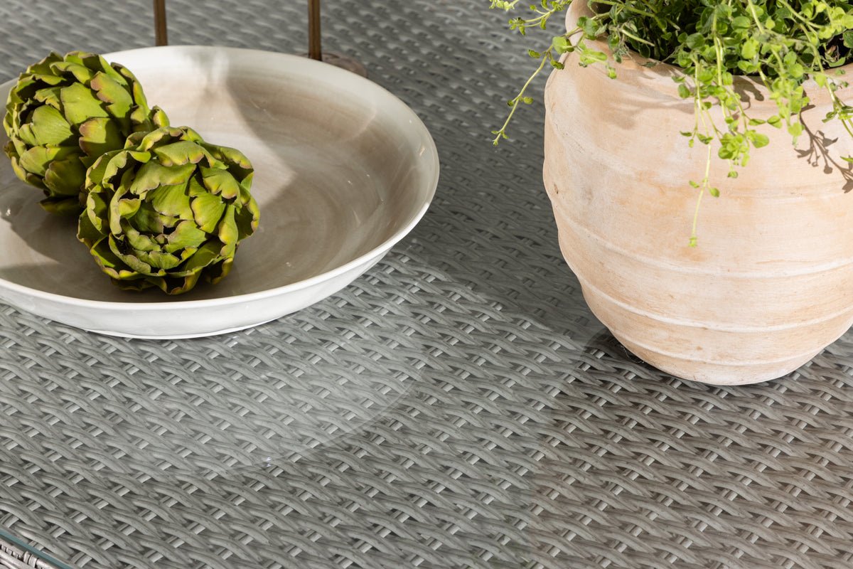 Garden Lounge Set Liventia – available in two colors made of hardwood and synthetic rattan