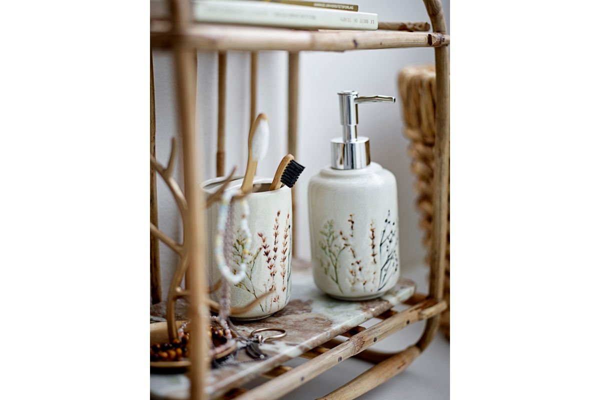 Soap Dispenser Set Klem – Stoneware with Crackled Glaze (Set of 2)