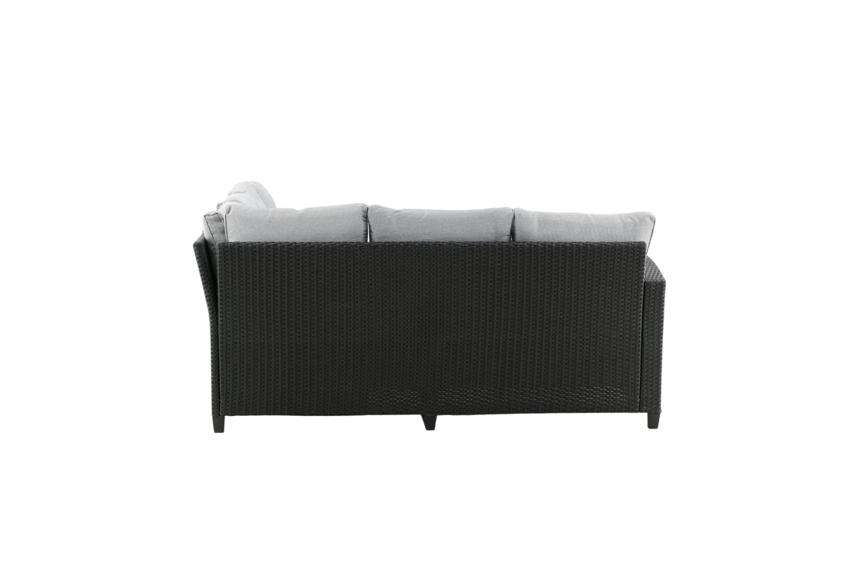 Garden Lounge Set Liventia – available in two colors made of hardwood and synthetic rattan