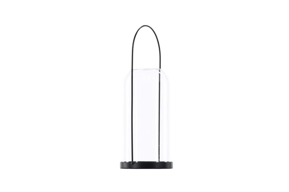 Lantern Martin - Lantern made of glass and black iron in two different sizes