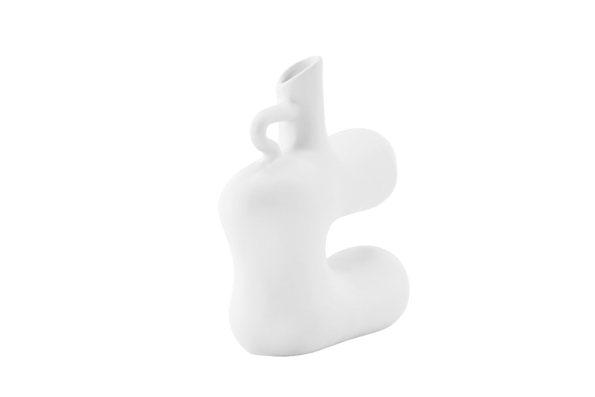 Vase Calvera 19 cm – Sculptural design object in White or Black