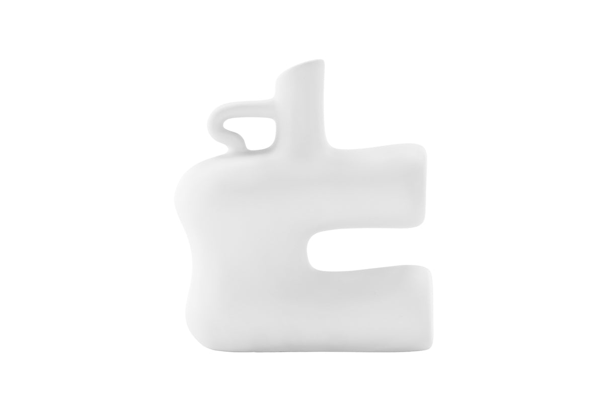 Vase Calvera 19 cm – Sculptural design object in White or Black
