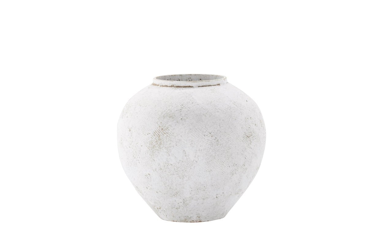Vase "Sferra" Ø 25 cm – Beige with texture