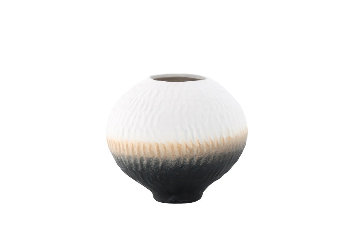 Vase "Aurea" Ø 24 cm – Beige with color gradient