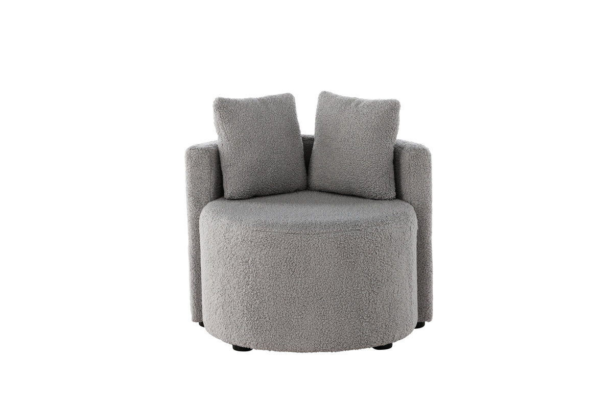 Children's Armchair Lunno – Cozy Teddy Armchair in Gray