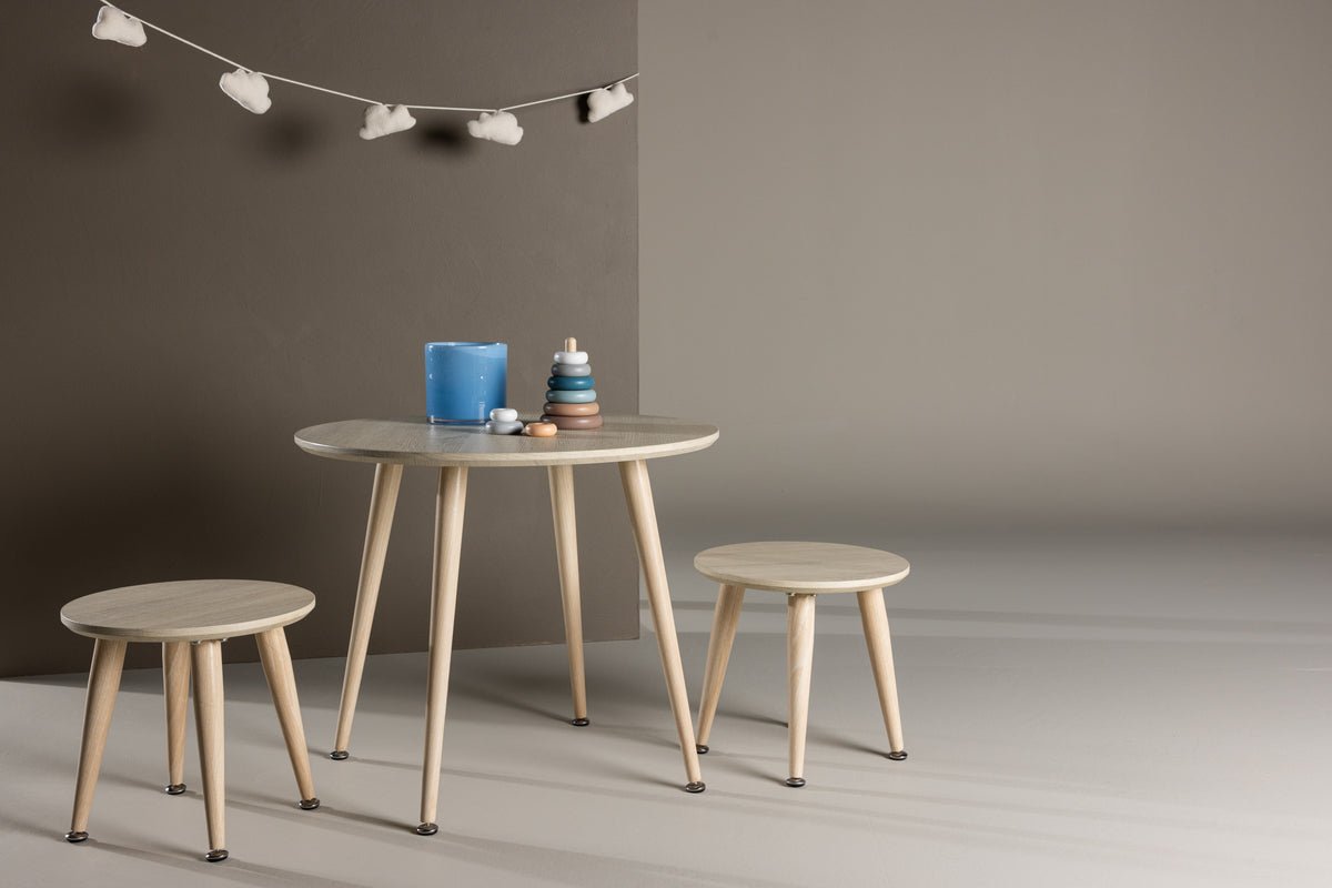 Children's Table Set Nordi – Table & 2 Stools in Scandinavian Design