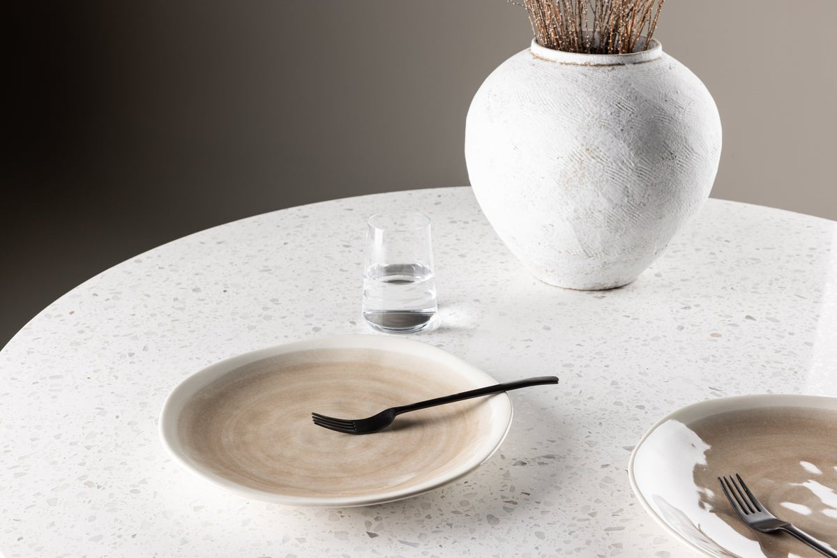 Plate Mira - Set of 2 made of stoneware in Beige