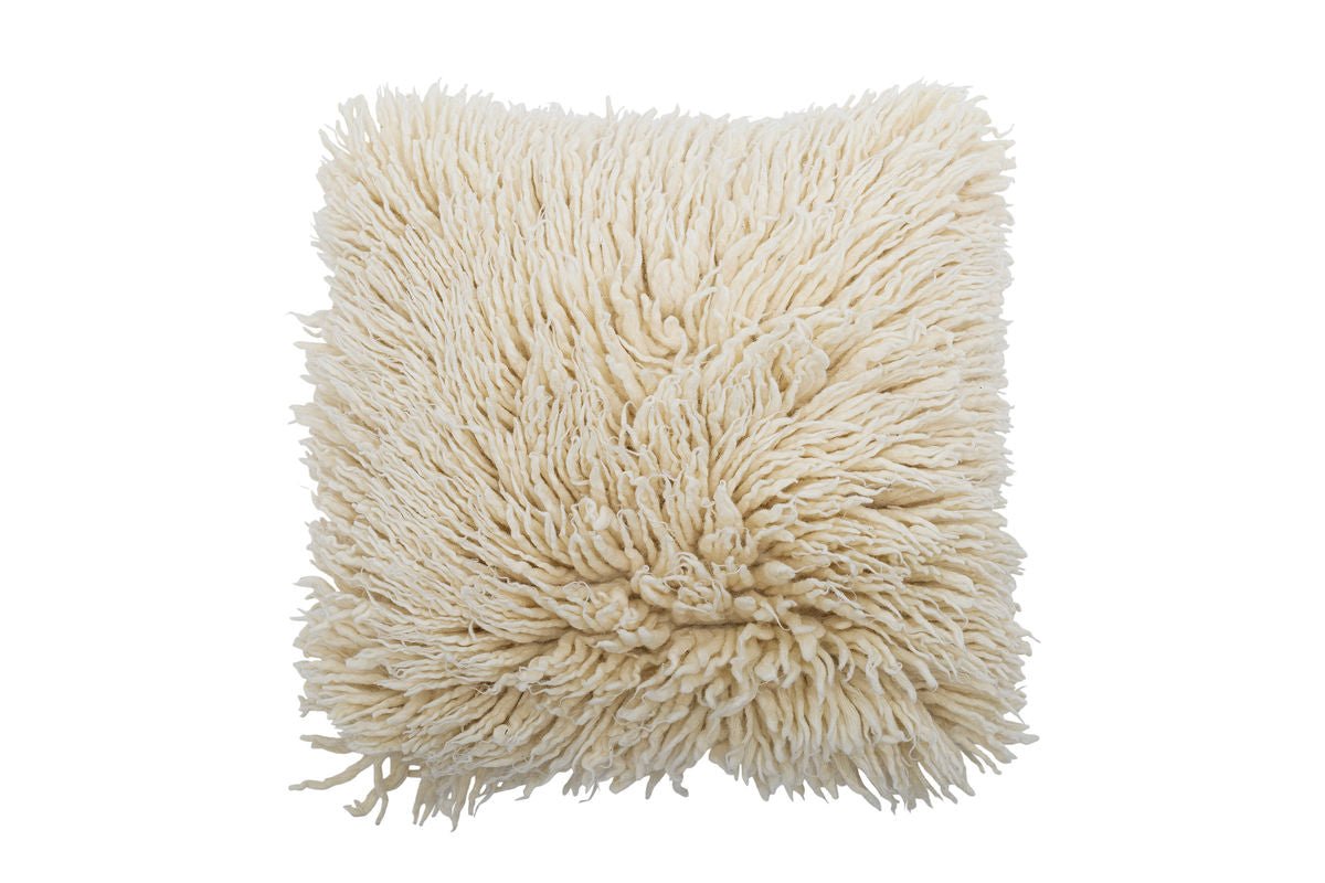 Decorative Cushion Elva – Tufted Wool in Natural Tone
