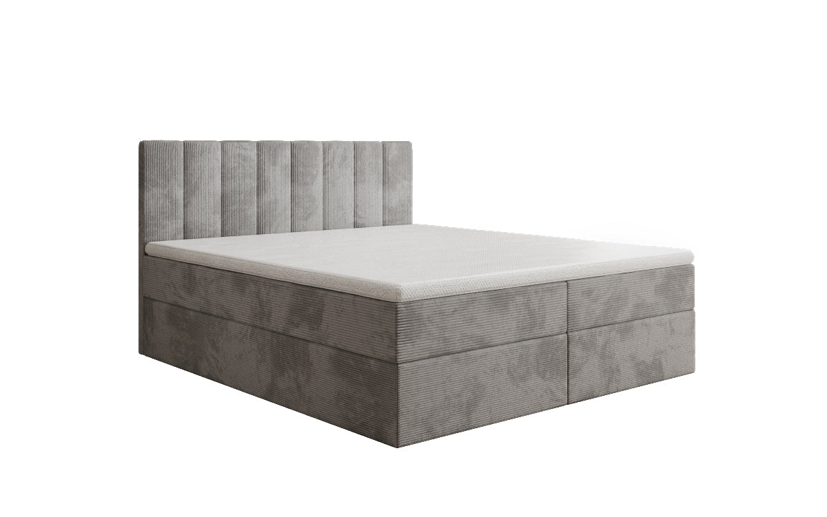 Sofia box spring bed in Corduroy with storage