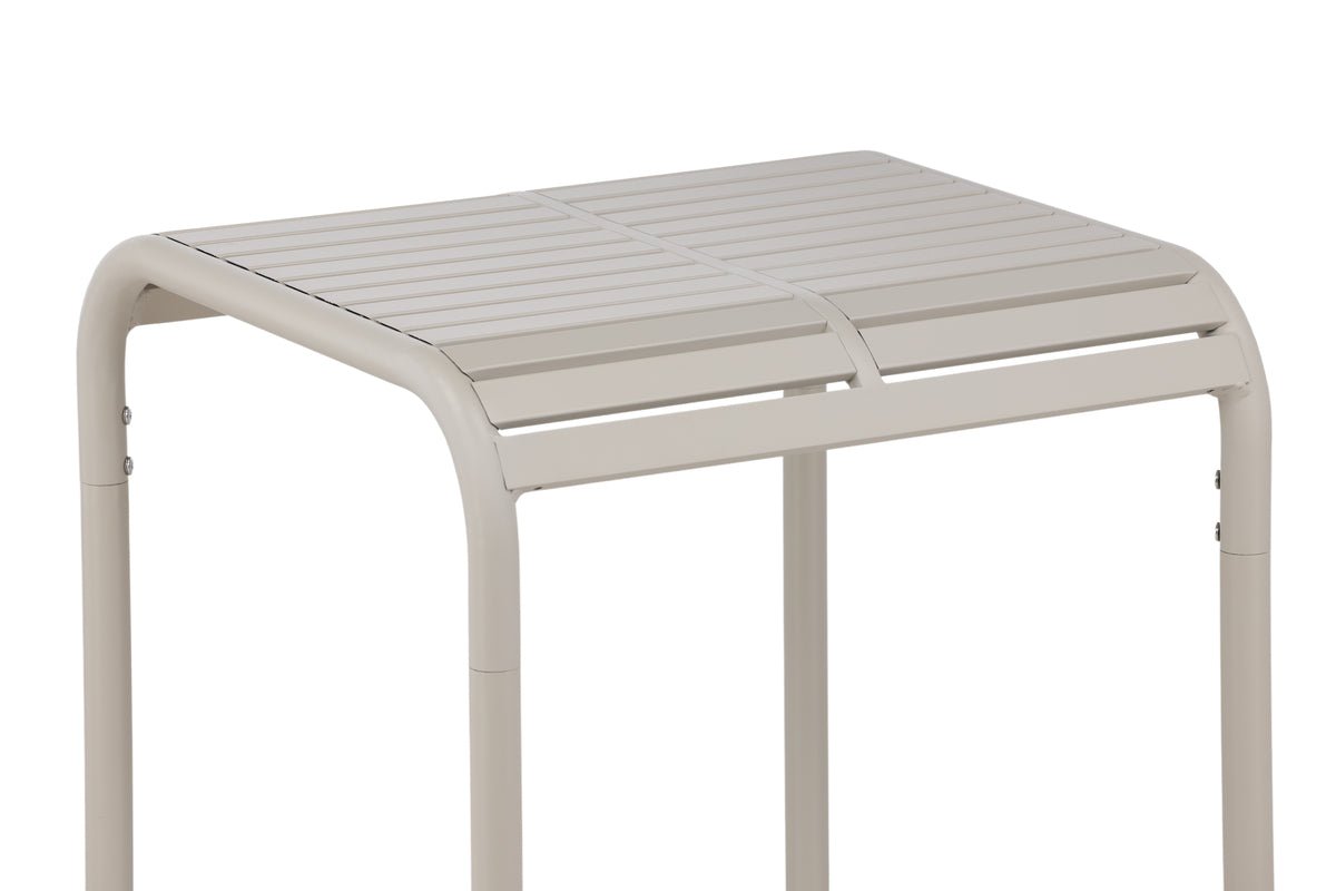 Garden table Tehani - light beige café table made of aluminum