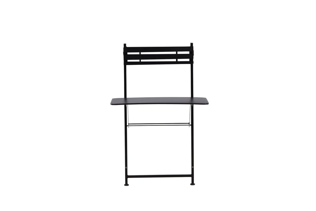 Garden table Olava - foldable, black balcony table made of steel
