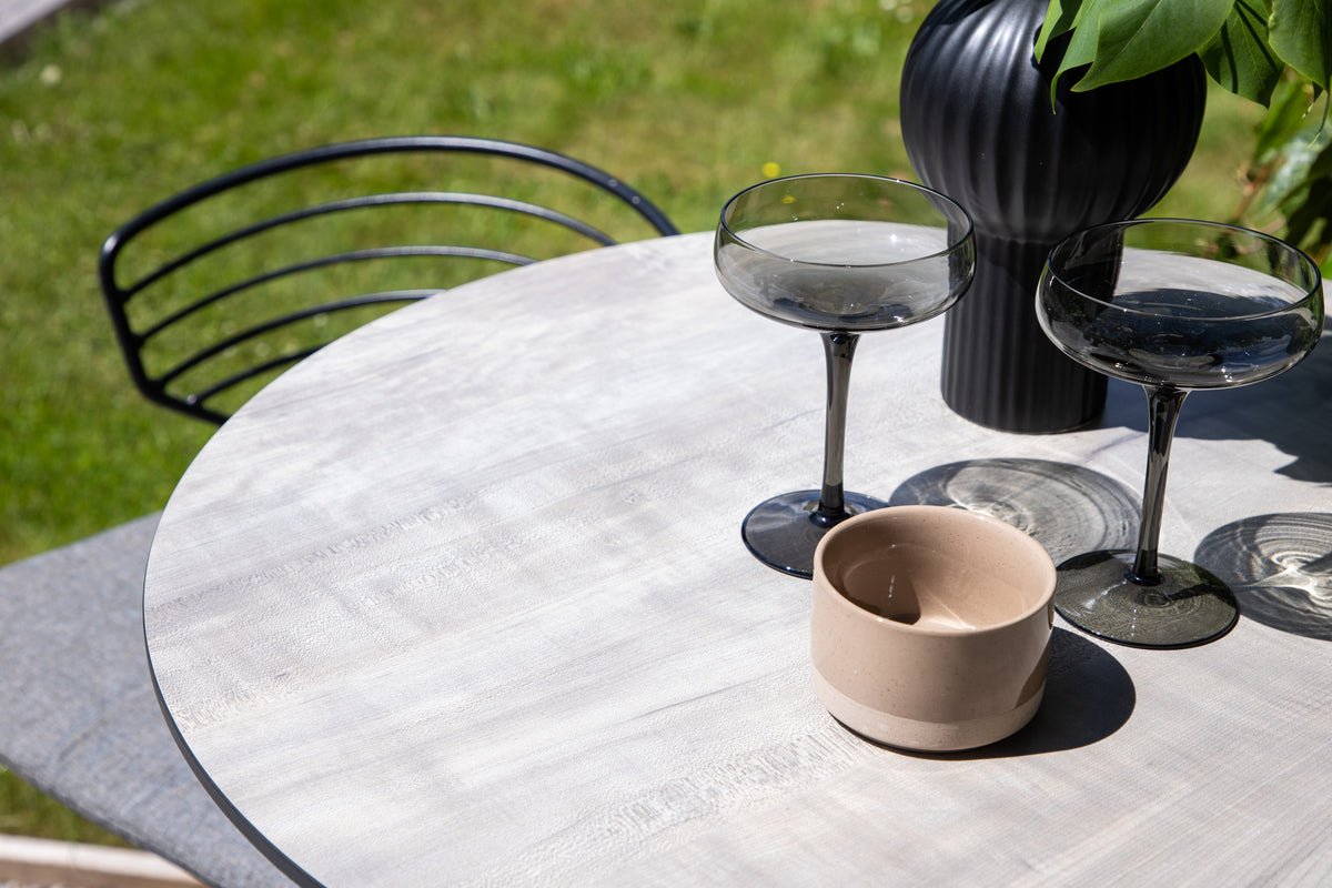 4-piece set - garden chair Como made of metal Black