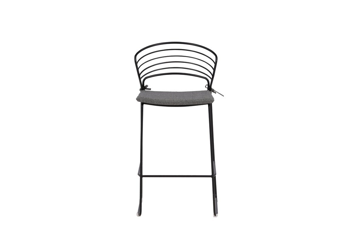 4-piece set - garden chair Como made of metal Black