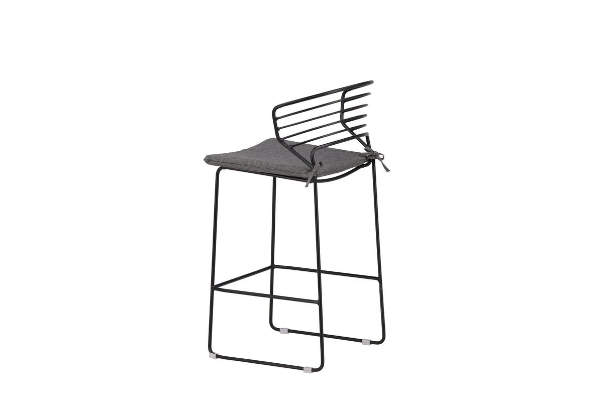 4-piece set - garden chair Como made of metal Black