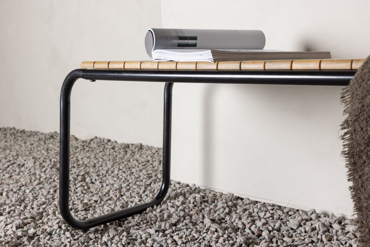 Garden bench Benko - with ribbed seating surface made of acacia wood