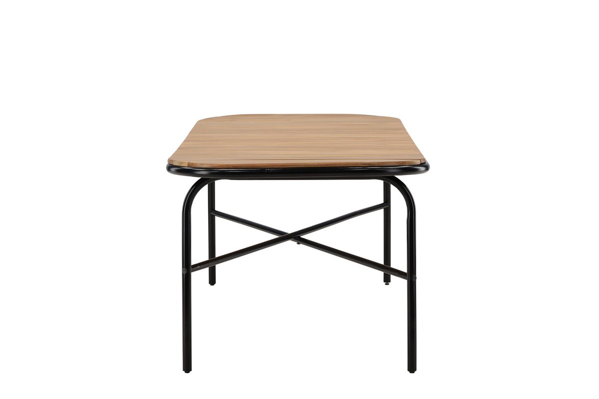 Garden Dining Table Lumo - 200x90 cm with Acacia Wood Tabletop in Natural Finish