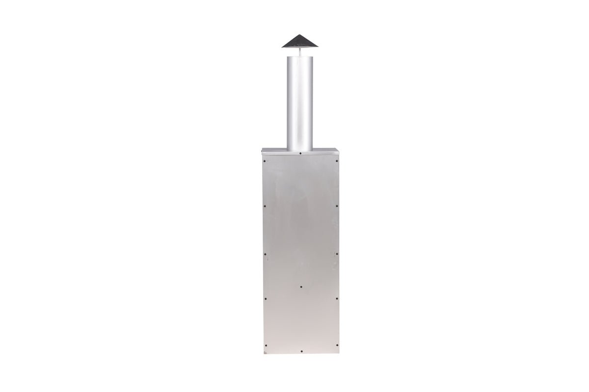 Terrace Fireplace Lio - made of silver-colored steel