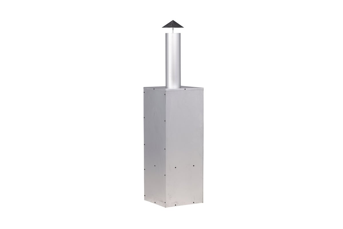 Terrace Fireplace Lio - made of silver-colored steel