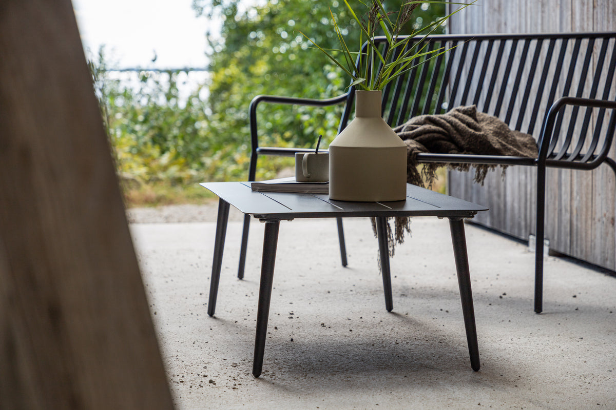 Garden Coffee Table Rhodos - Made of Black Aluminum