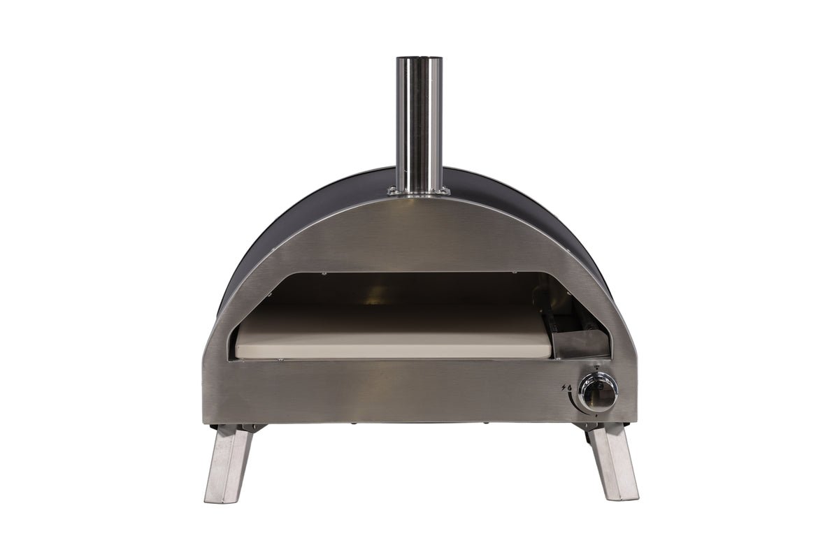 Pizza Oven Parma - made of steel, stainless steel, and ceramic in silver