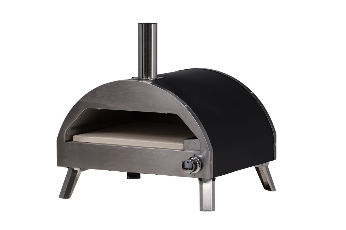 Pizza Oven Parma - made of steel, stainless steel, and ceramic in silver