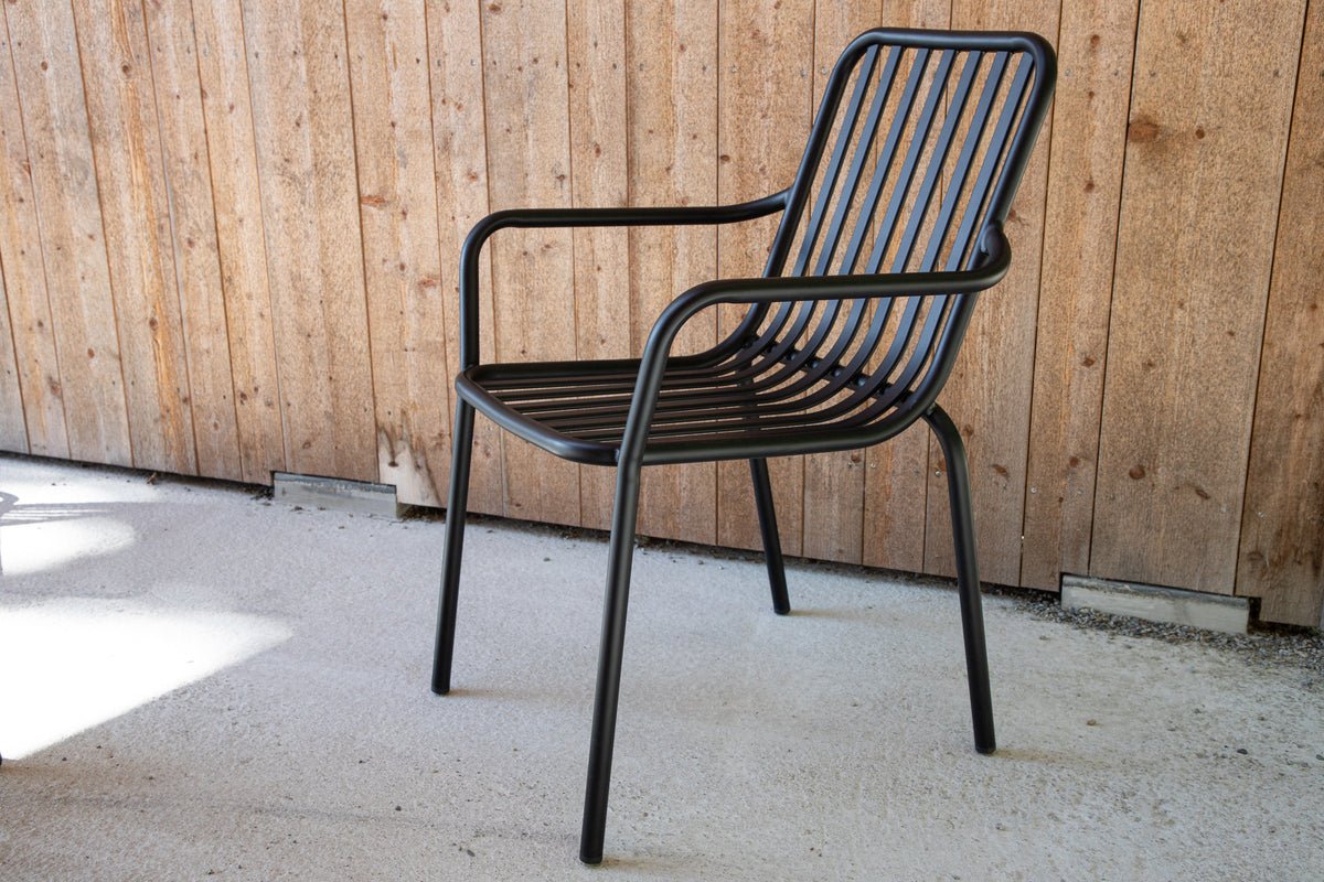 2-piece set - garden chair Amy made of aluminum in Black, Beige
