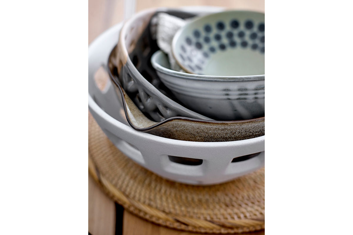 Decorative Bowl Nola – Sculptural Stoneware in White