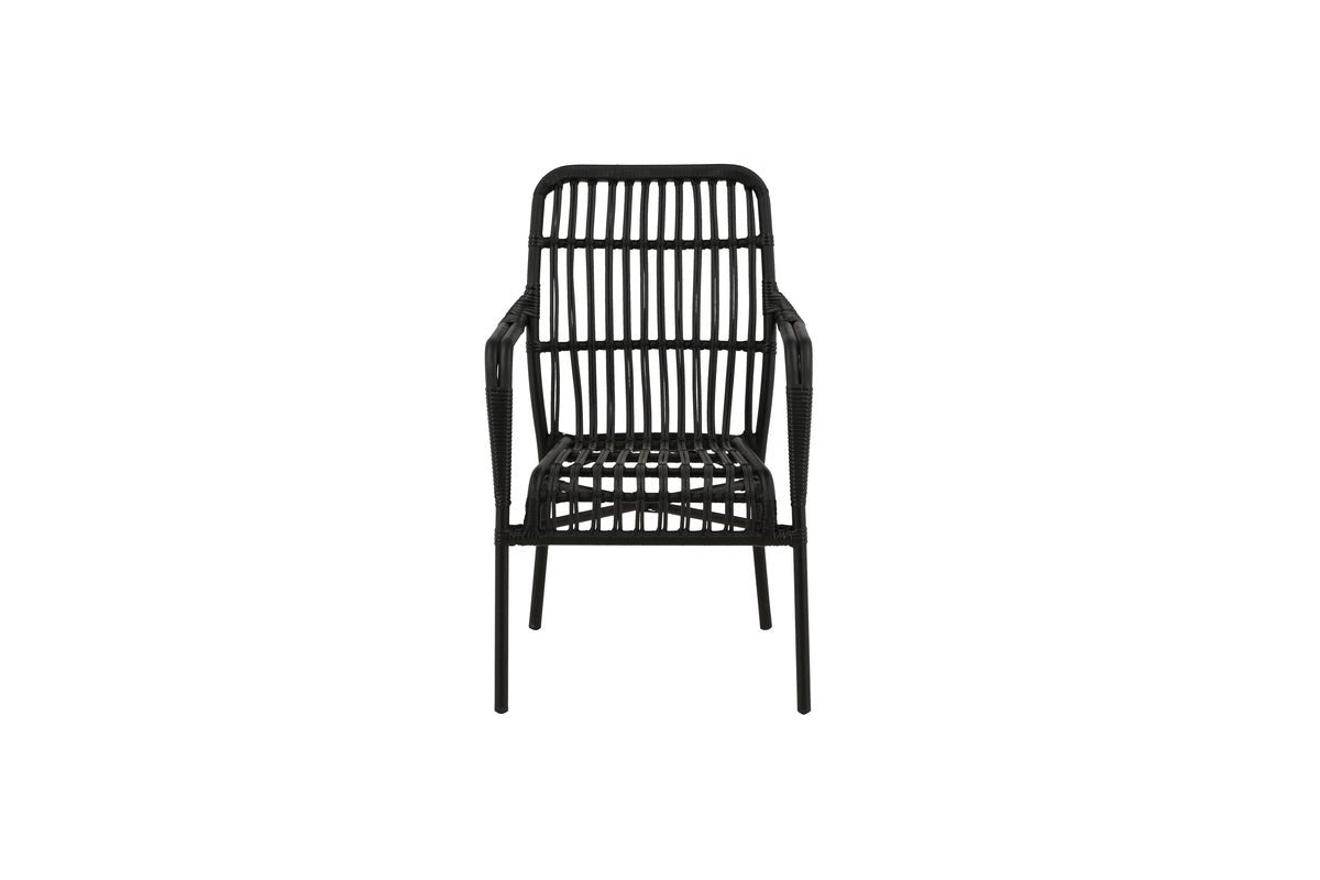 Garden chair Tivaro - made of rattan in Black