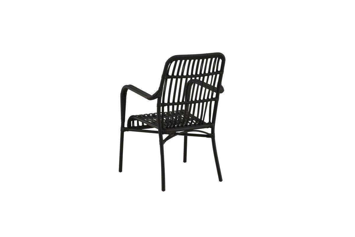Garden chair Tivaro - made of rattan in Black