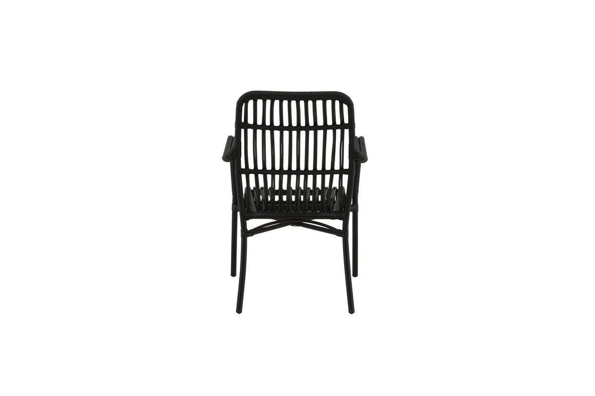 Garden chair Tivaro - made of rattan in Black