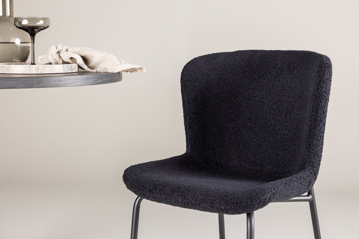 2-piece set - Parisienne chair with soft bouclé
