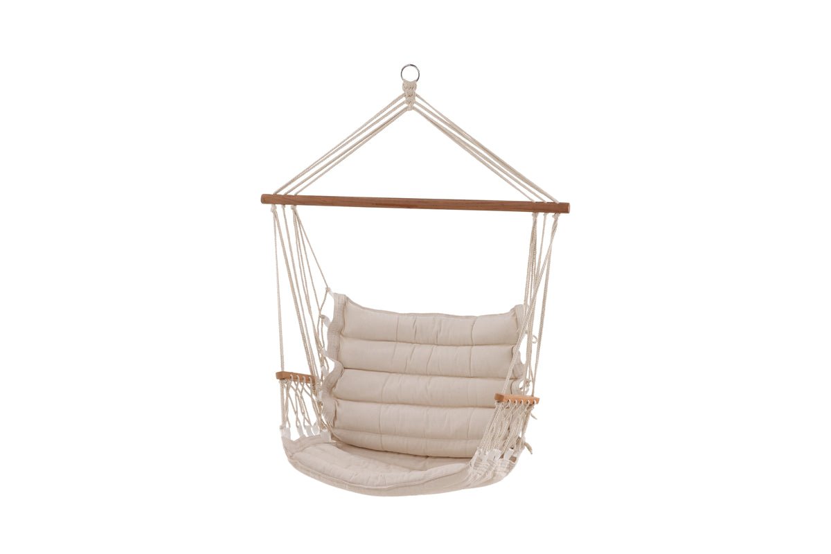 Garden Hanging Chair Arlena – Comfortable Outdoor Swing Chair in White