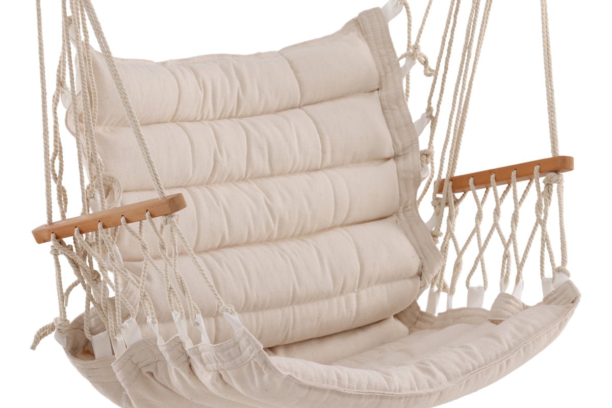 Garden Hanging Chair Arlena – Comfortable Outdoor Swing Chair in White