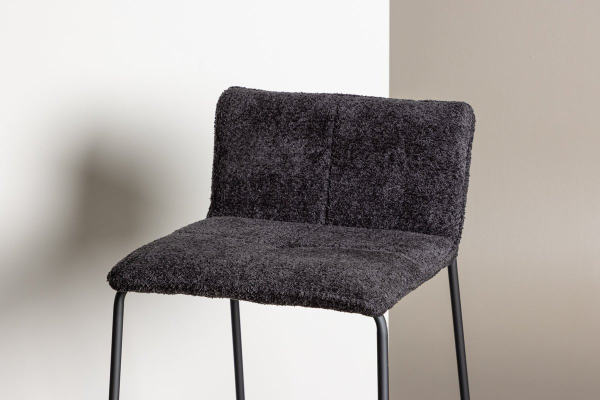 2-piece set - Bombay bar stool with bouclé seat