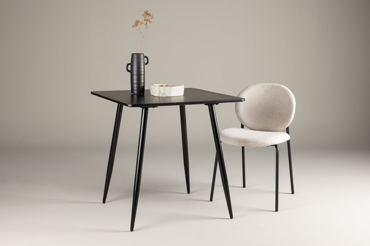 Dining table Narma - a black table with a square tabletop