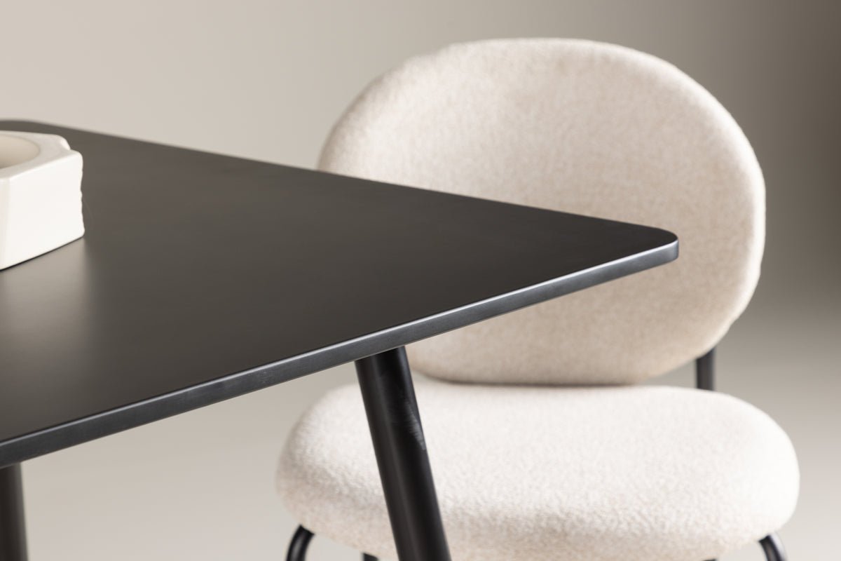 Dining table Narma - a black table with a square tabletop