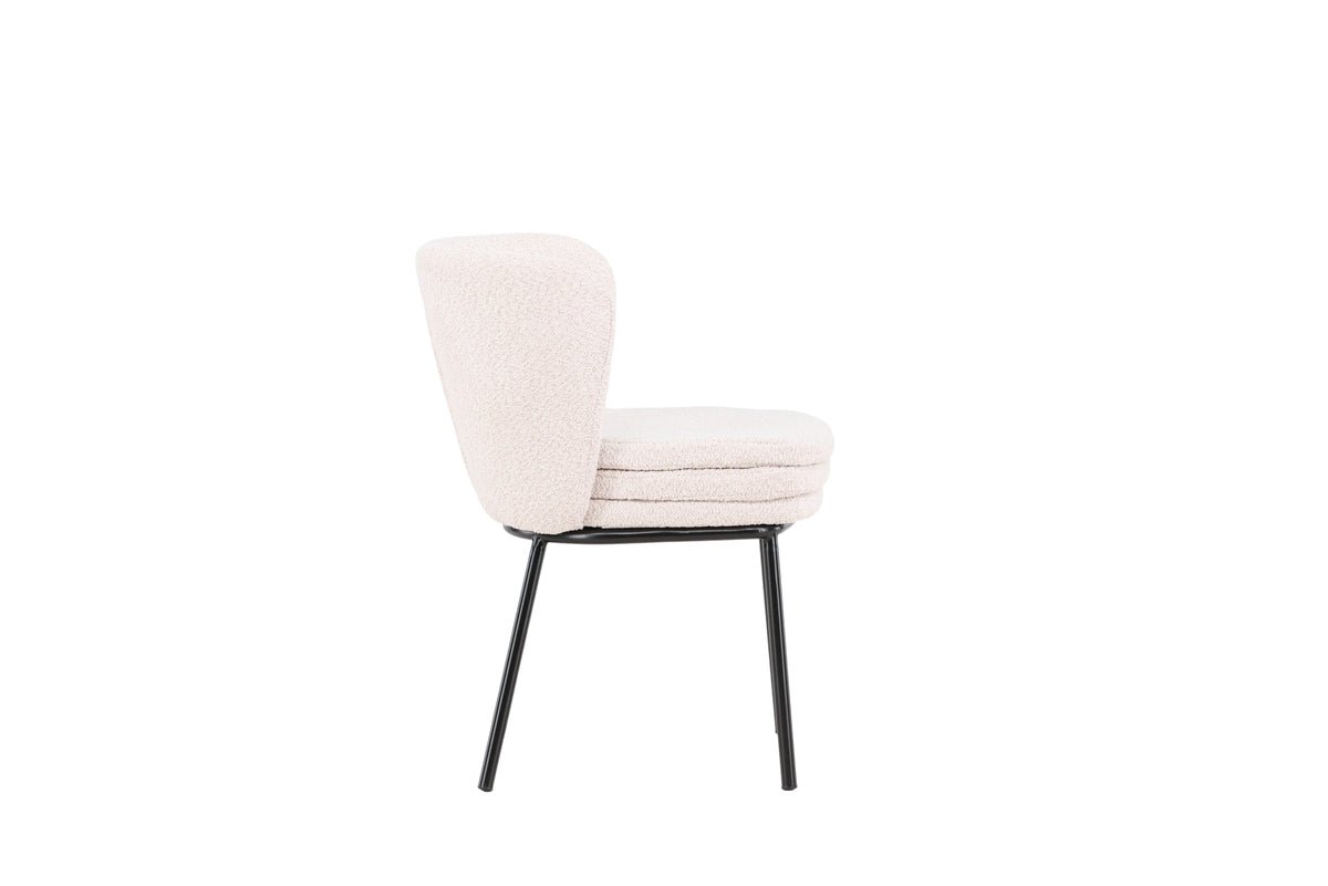2-piece set - Chair Antonia with soft bouclé seat surface
