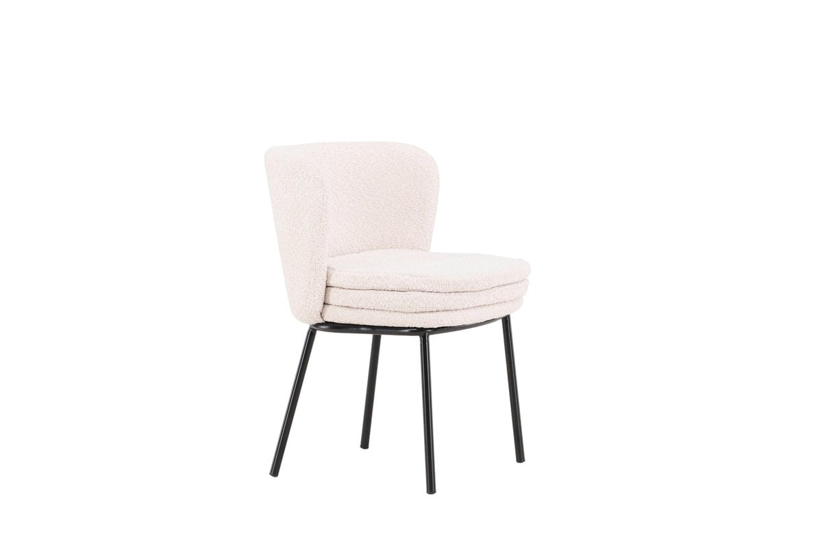 2-piece set - Chair Antonia with soft bouclé seat surface
