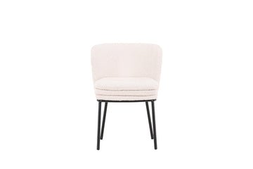 2-piece set - Chair Antonia with soft bouclé seat surface