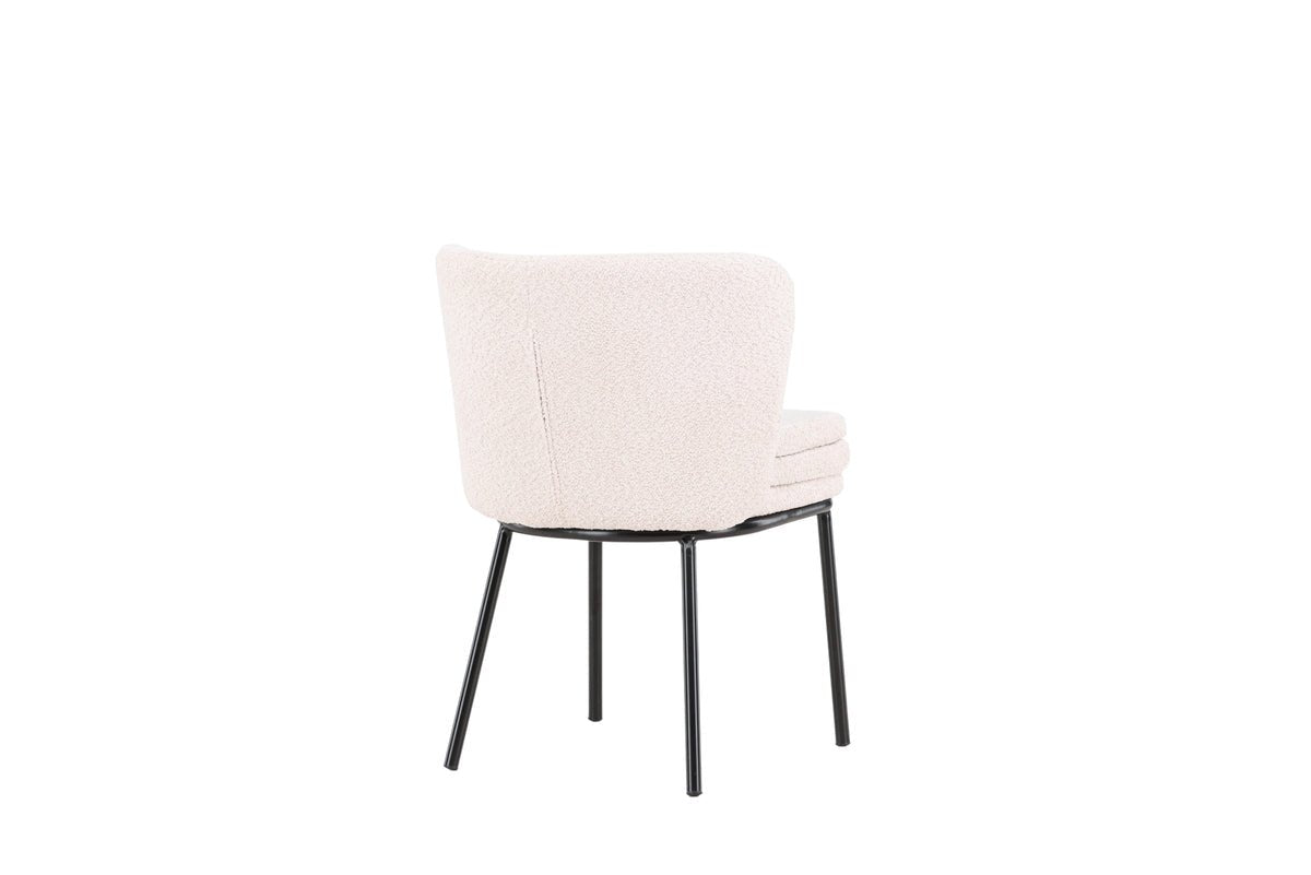 2-piece set - Chair Antonia with soft bouclé seat surface