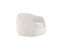 Armchair Elias - in light gray with rounded shapes