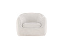 Armchair Elias - in light gray with rounded shapes