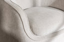Armchair Elias - in light gray with rounded shapes